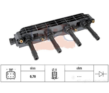 Запалителна бобина EPS за OPEL ASTRA G (F48_, F08_) хечбек от 1998 до 2009