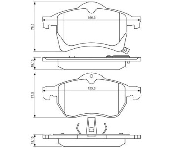 Комплект спирачни накладки BOSCH за OPEL ASTRA G (F07_) купе от 2000 до 2005