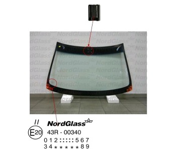 Челно стъкло NordGlass за OPEL ASTRA G (F35_) комби от 1998 до 2009