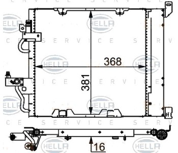 Кондензатор, климатизация HELLA 8FC 351 301-754 за OPEL ASTRA H GTC (L08) от 2005 до 2010