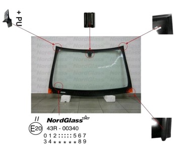 Челно стъкло NordGlass за OPEL ASTRA H GTC (L08) от 2005 до 2010
