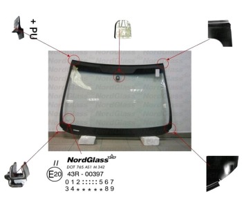 Челно стъкло NordGlass за OPEL ASTRA J (P10) хечбек от 2009 до 2015