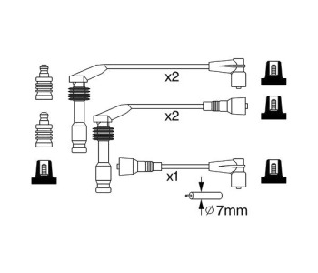 Комплект запалителни кабели BOSCH за OPEL VECTRA B (J96) седан от 1995 до 2002