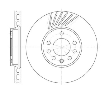 Спирачен диск вентилиран Ø288mm за OPEL CALIBRA A (85_) от 1990 до 1997