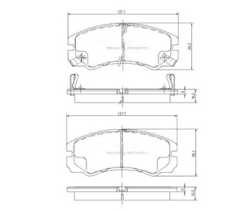 Комплект спирачни накладки NIPPARTS за OPEL FRONTERA B (U99) от 1998 до 2002