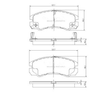 Комплект спирачни накладки NIPPARTS за OPEL FRONTERA A (U92) от 1992 до 1998