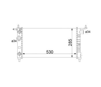 Воден радиатор TOP QUALITY за OPEL COMBO B (71_) от 1994 до 2001