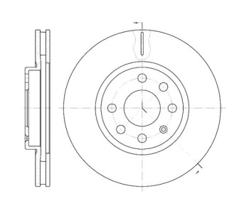 Спирачен диск вентилиран Ø260mm за OPEL CORSA C (F08, F68) от 2000 до 2009