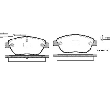 Комплект спирачни накладки ROADHOUSE за FIAT DOBLO (263) товарен от 2010
