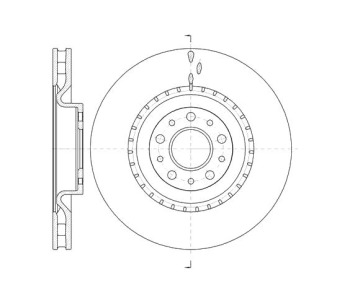Спирачен диск вентилиран Ø305mm за FIAT 500L (351, 352) от 2012