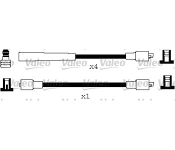 Комплект запалителни кабели VALEO за OPEL KADETT E (T85) товарен от 1984 до 1993
