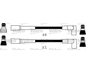 Комплект запалителни кабели VALEO за OPEL COMBO A (38_, 48_) KADETT E от 1986 до 1994