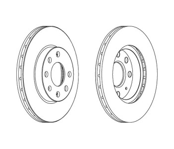 Спирачен диск вентилиран Ø240mm FERODO за OPEL CORSA C (F08, F68) от 2000 до 2009