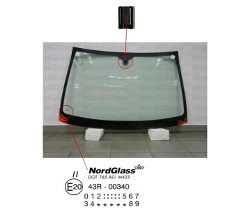 Челно стъкло NordGlass за OPEL CORSA C (F08, F68) от 2000 до 2009