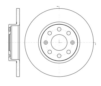 Спирачен диск плътен Ø257mm за FIAT PUNTO GRANDE (199) от 2005 до 2012