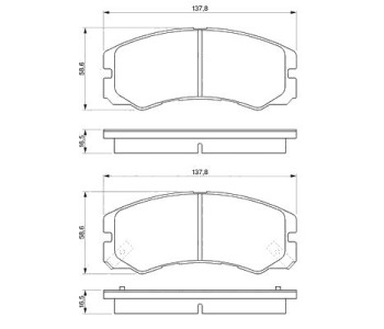 Комплект спирачни накладки BOSCH за OPEL MONTEREY B (M98) от 1998 до 1999