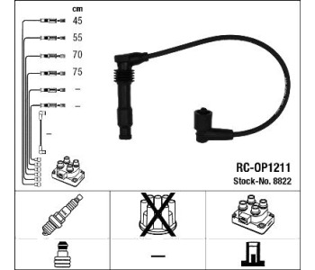 Комплект запалителни кабели NGK за OPEL FRONTERA B (U99) от 1998 до 2002