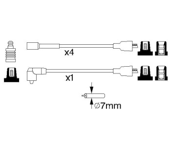 Комплект запалителни кабели BOSCH за OPEL FRONTERA A (U92) от 1992 до 1998