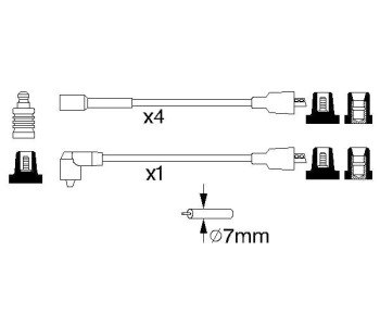 Комплект запалителни кабели BOSCH за OPEL OMEGA A (V87) комби от 1986 до 1994