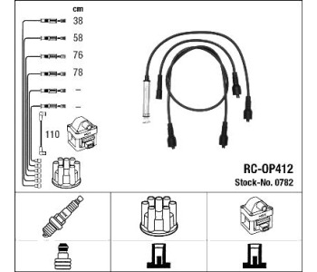 Комплект запалителни кабели NGK за OPEL FRONTERA A (U92) Sport от 1992 до 1998
