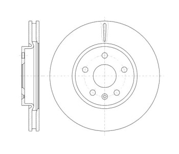 Спирачен диск вентилиран Ø321mm за OPEL INSIGNIA A (G09) седан от 2008 до 2017