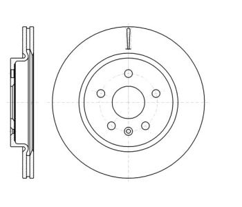 Спирачен диск вентилиран Ø315mm за CHEVROLET MALIBU от 2012