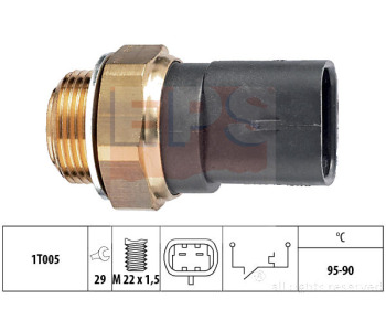 Термошалтер, вентилатор на радиатора EPS 1.850.136 за OPEL KADETT E (T85) товарен от 1984 до 1993