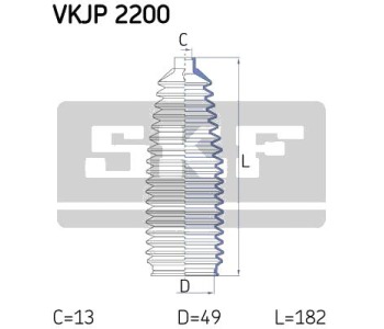 Комплект маншон, полуоска SKF за OPEL MERIVA A (X03) от 2003 до 2010