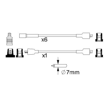 Комплект запалителни кабели BOSCH за OPEL OMEGA A (V87) от 1986 до 1994
