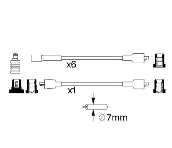Комплект запалителни кабели BOSCH за OPEL OMEGA A (V87) комби от 1986 до 1994