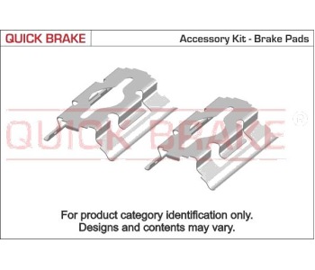 Комплект принадлежности дискови накладки QUICK BRAKE за OPEL MOVANO (F9) товарен от 1999 до 2010
