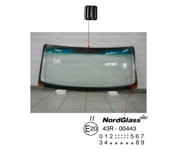 Челно стъкло NordGlass за OPEL MOVANO (J9) пътнически от 1998 до 2010