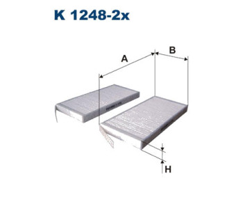 Филтър купе (поленов филтър) FILTRON K 1248-2x за MERCEDES CITAN (W415) микс пътнически и товарен от 2012