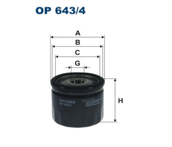 Маслен филтър FILTRON OP 643/4 за RENAULT MODUS (F/JP0_) от 2004 до 2012