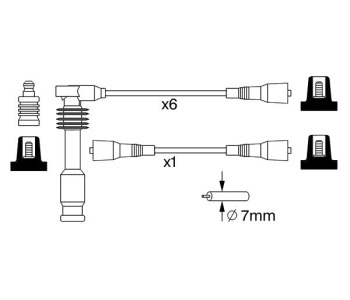Комплект запалителни кабели BOSCH за OPEL SENATOR B (V88) от 1987 до 1993