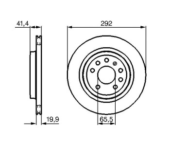 Спирачен диск вентилиран Ø292mm BOSCH за OPEL VECTRA C SIGNUM (Z03) хечбек от 2003 до 2009