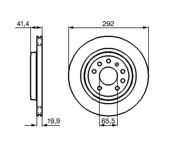Спирачен диск вентилиран Ø292mm BOSCH за OPEL VECTRA C (Z02) комби от 2003 до 2009
