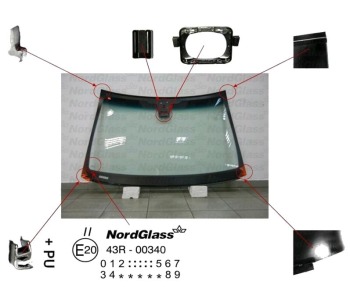 Челно стъкло NordGlass за OPEL VECTRA C (Z02) седан от 2002 до 2009