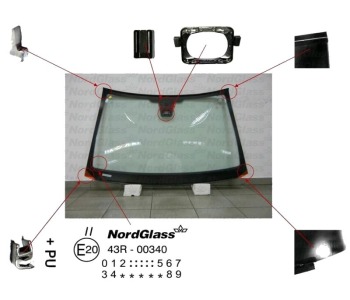 Челно стъкло NordGlass за OPEL VECTRA C GTS (Z02) от 2002 до 2009