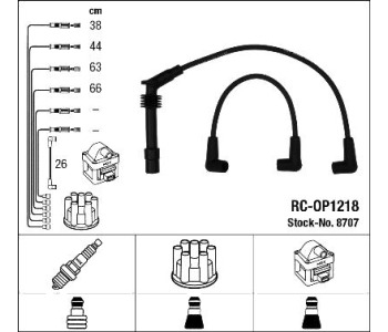 Комплект запалителни кабели NGK за OPEL VECTRA A (J89) седан от 1988 до 1995