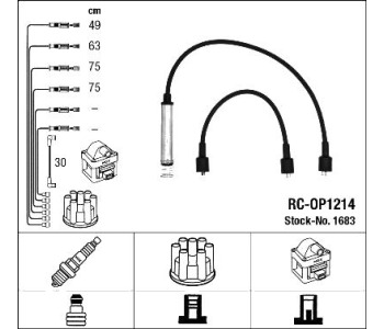 Комплект запалителни кабели NGK за OPEL VECTRA A (J89) седан от 1988 до 1995