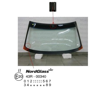 Челно стъкло NordGlass за OPEL VECTRA B (J96) хечбек от 1995 до 2003