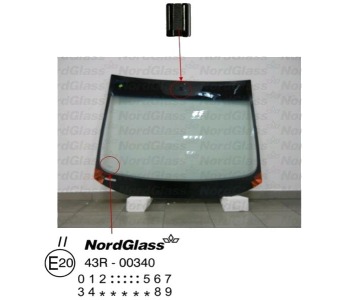 Челно стъкло NordGlass за OPEL ZAFIRA A (F75_) от 1999 до 2005