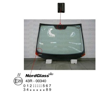 Челно стъкло NordGlass за OPEL ZAFIRA A (F75_) от 1999 до 2005