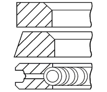 Комплект сегменти (+1,00mm) GOETZE за OPEL KADETT E (T85) комби от 1984 до 1991
