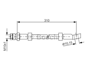 Спирачен маркуч BOSCH за OPEL ASTRA F (53_, 54_, 58_, 59_) хечбек от 1991 до 1998