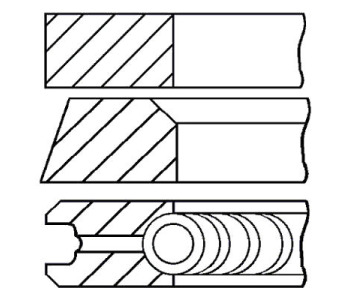 Комплект сегменти (+0,50mm) GOETZE за OPEL ASCONA C (81_, 86_, 87_, 88_) седан от 1981 до 1988