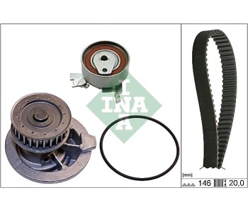 Водна помпа+ к-кт ангренажен ремък INA 530 0147 30 за OPEL OMEGA B (V94) комби от 1994 до 2003