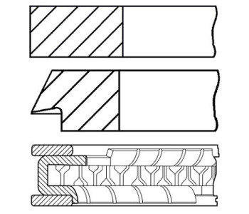 Комплект сегменти (+0,50mm) GOETZE за OPEL MERIVA A (X03) от 2003 до 2010