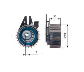 Обтяжна ролка, ангренаж GATES T43211 за OPEL ASTRA H (L35) комби от 2004 до 2014